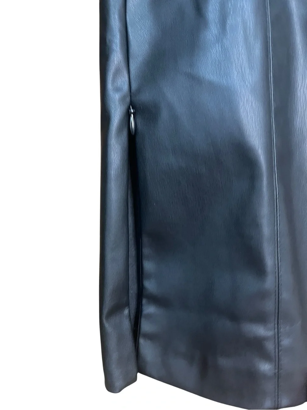 Zara Faux Leather Flared Trousers Pants Black